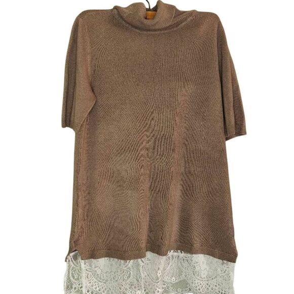Apt 9 Turtle Neck Lace Hem Sweater - Picture 1 of 7
